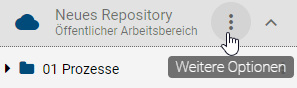 Hier wird die Schaltfläche "Weitere Optionen" eines Repositorys angezeigt.