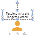 Der Screenshot zeigt ein Rollen-Symbol nachdem dessen Textfeld neu positioniert wurde.