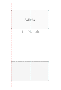 The screenshot shows the alignment lines when moving and activity.
