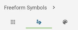 This screenshot shows the icon "Freeform symbols" within the symbol palette.