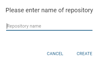 The input window for naming a repository is displayed here.
