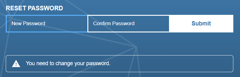 The input field for a new password is displayed here.