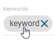 This displays the "Keyword" attribute and symbolizes the click on this keyword.