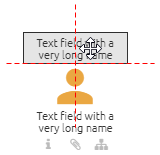 In this picture a role symbol is shown where the corresponding text box gets repositioned.