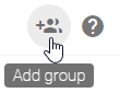 The "Add group" button in user group administration is displayed here.