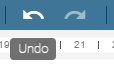 This screenshot shows the "Undo" icon within the menu bar.