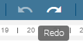 This screenshot shows the "Redo" icon within the menu bar.