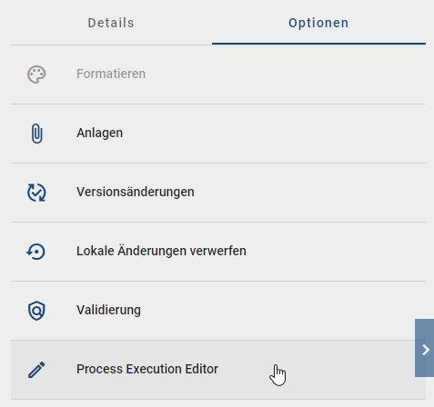 Der Screenshot zeigt die Option "Editor".