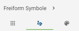 Dieser Screenshot zeigt den Reiter Freiform Symbole in der Symbolleiste.