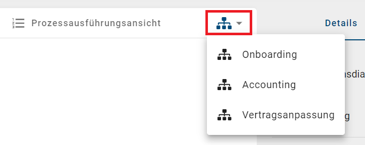 Der Screenshot zeigt die Option, zu einem kürzlich geöffneten Diagramm zurückzukehren.