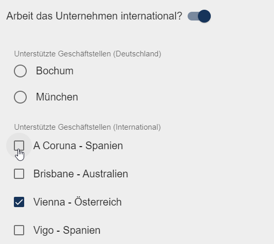 Hier ist das "Mehrfachauswahlfeld" im Formular abgebildet.