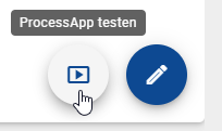 Hier ist der Startbutton für die ProcessApp im Öffentlichen Arbeitsbereich der neuen Benutzeroberfläche dargestellt.