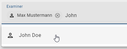 This screenshot shows how to enter the examiner into the governance attributes of a diagram.