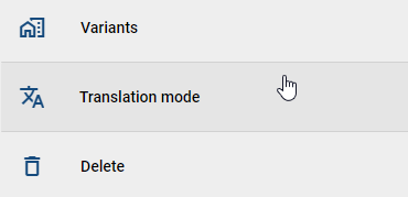 The screenshot shows the button "Diagram translation" in the menu bar.