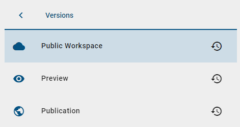 This screenshots illustrates the three options for the different stages.