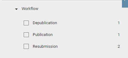 The screenshot shows the "Governance Lifecycle" attribute and the "Workflow" sub-facet in the filter area of the diagram list.