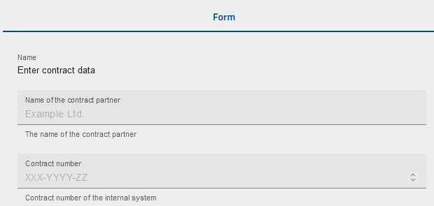 The number field is shown in the form here.