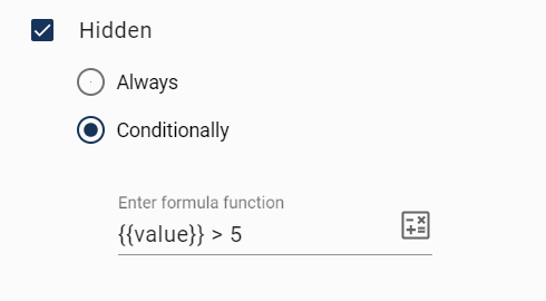 The screenshot which is displayed here shows the options to hide a form field.