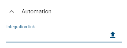 On the screenshot that is shown here the attribute "Integration link" within the details of an application object is displayed.