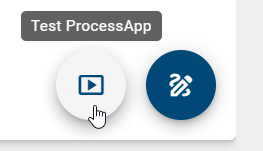 The start button for a ProcessApp in public workspace of the new user interface is displayed here.