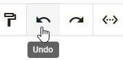 This screenshot shows the "Undo" icon within the menu bar.