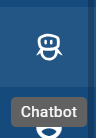 Der Screenshot zeigt das Chatbot-Icon in der Menüleiste.