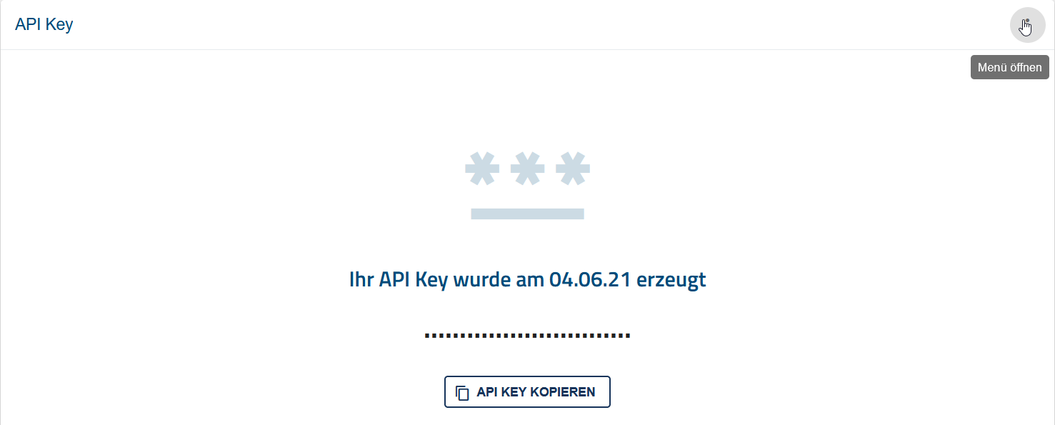 Der Screenshot zeigt das Kontextmenü im Administrationsbereich.