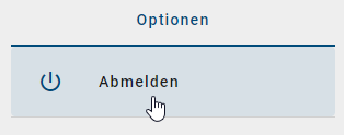 Hier wird die Möglichkeit zum Ausloggen in der Desktop-Version angezeigt.
