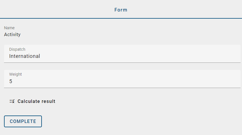 A decision table within the form of a task is displayed here.