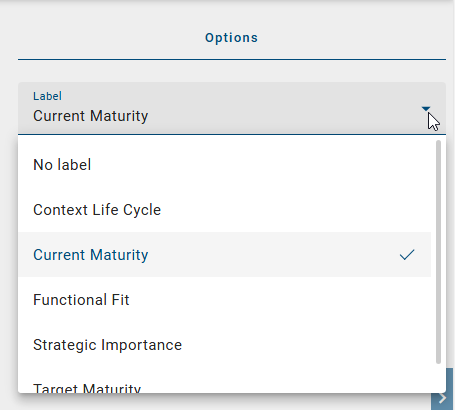 This screenshot shows the sidebar with the expandable “Label” menu.