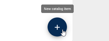 The "New catalog item" button is displayed here.