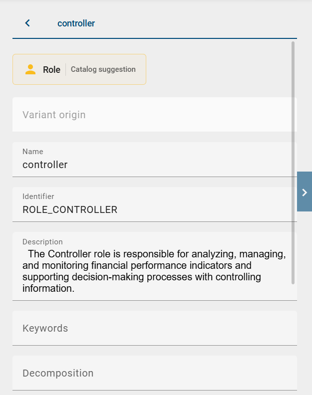 The screenshot shows the “Details” tab of the referenced target object with its attributes in the right sidebar.