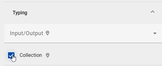 The screenshot shows the “Collection” checkbox.