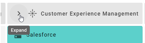 The screenshot shows the option to expand a column within an Insight that has more than one hierarchy level.