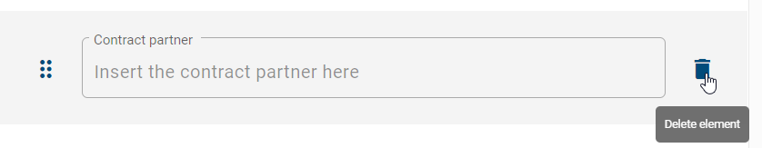 This screenshot demonstrates the function to remove single form fields from the list.