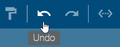 This screenshot shows the "Undo" icon within the menu bar.