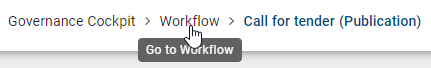 The function "Back to the workflows" is shown here.