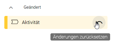 Hier wird die Option "Änderungen zurücksetzen" im Modellvergleich dargestellt.