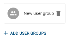 The screenshot shows a user group added to a favorite.